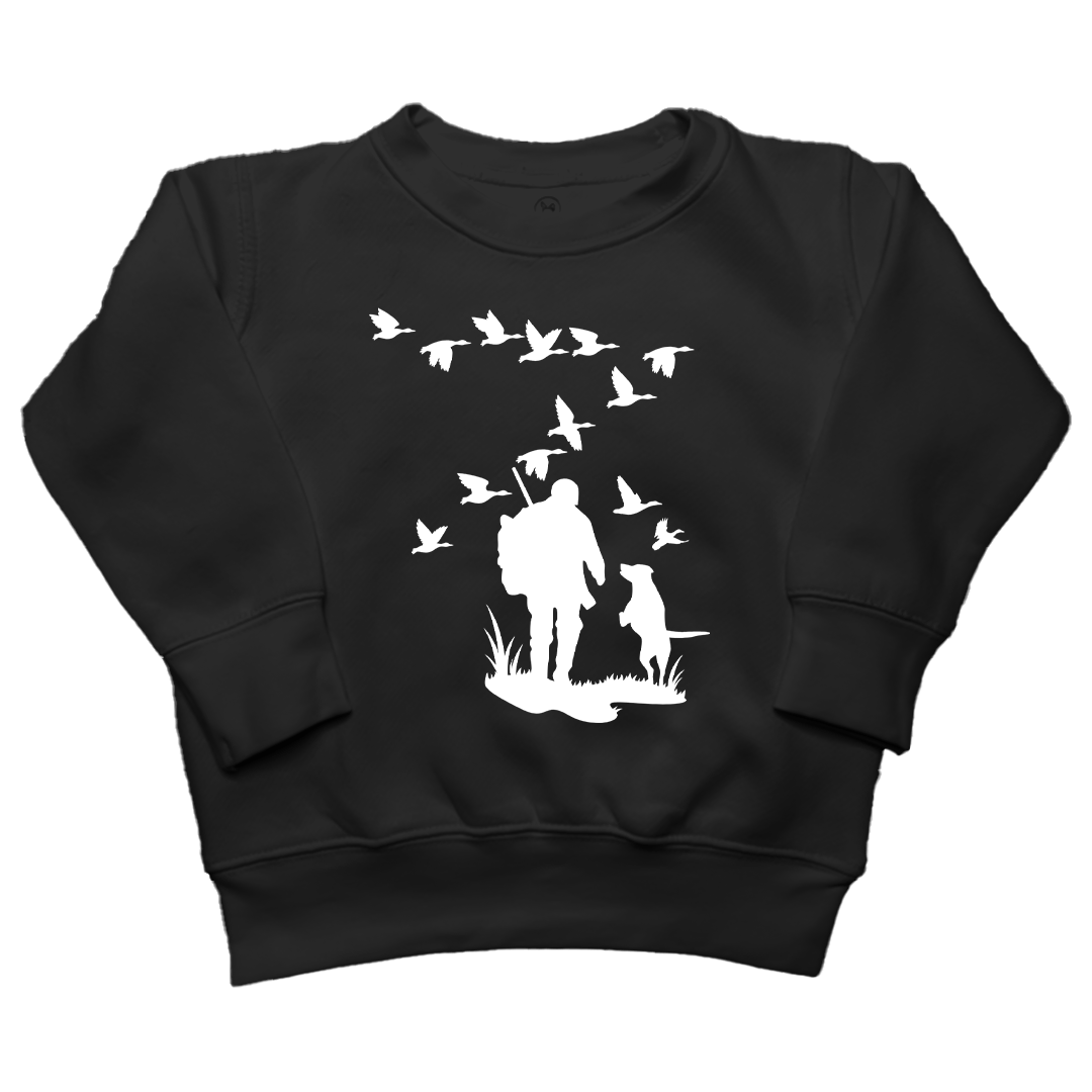 Waterfowl Magic Toddler Crew Neck Sweatshirt - Muddy Boots Clothing - Crew Neck Sweatshirt