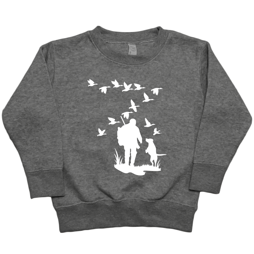 Waterfowl Magic Toddler Crew Neck Sweatshirt - Muddy Boots Clothing - Crew Neck Sweatshirt