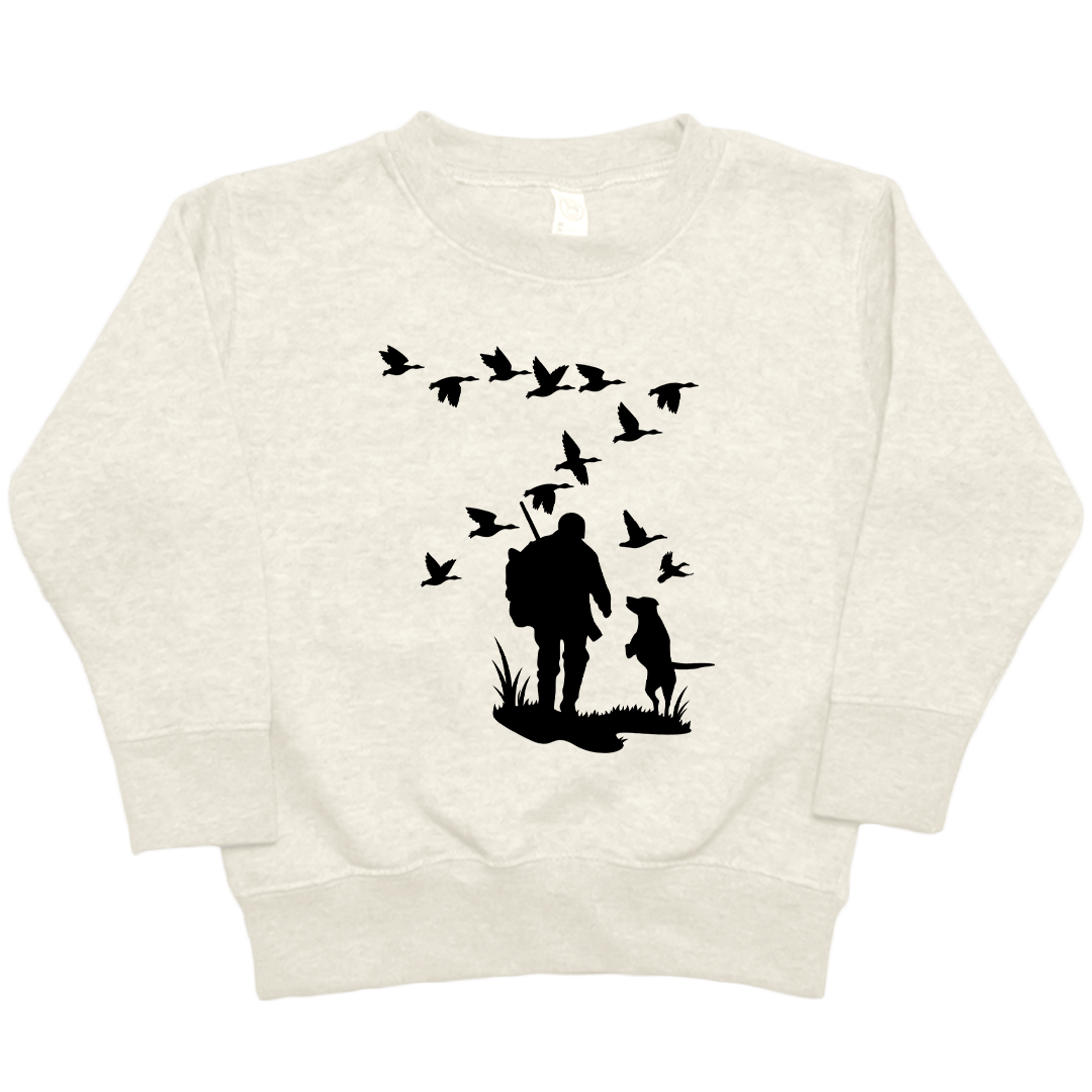 Waterfowl Magic Toddler Crew Neck Sweatshirt - Muddy Boots Clothing - Crew Neck Sweatshirt