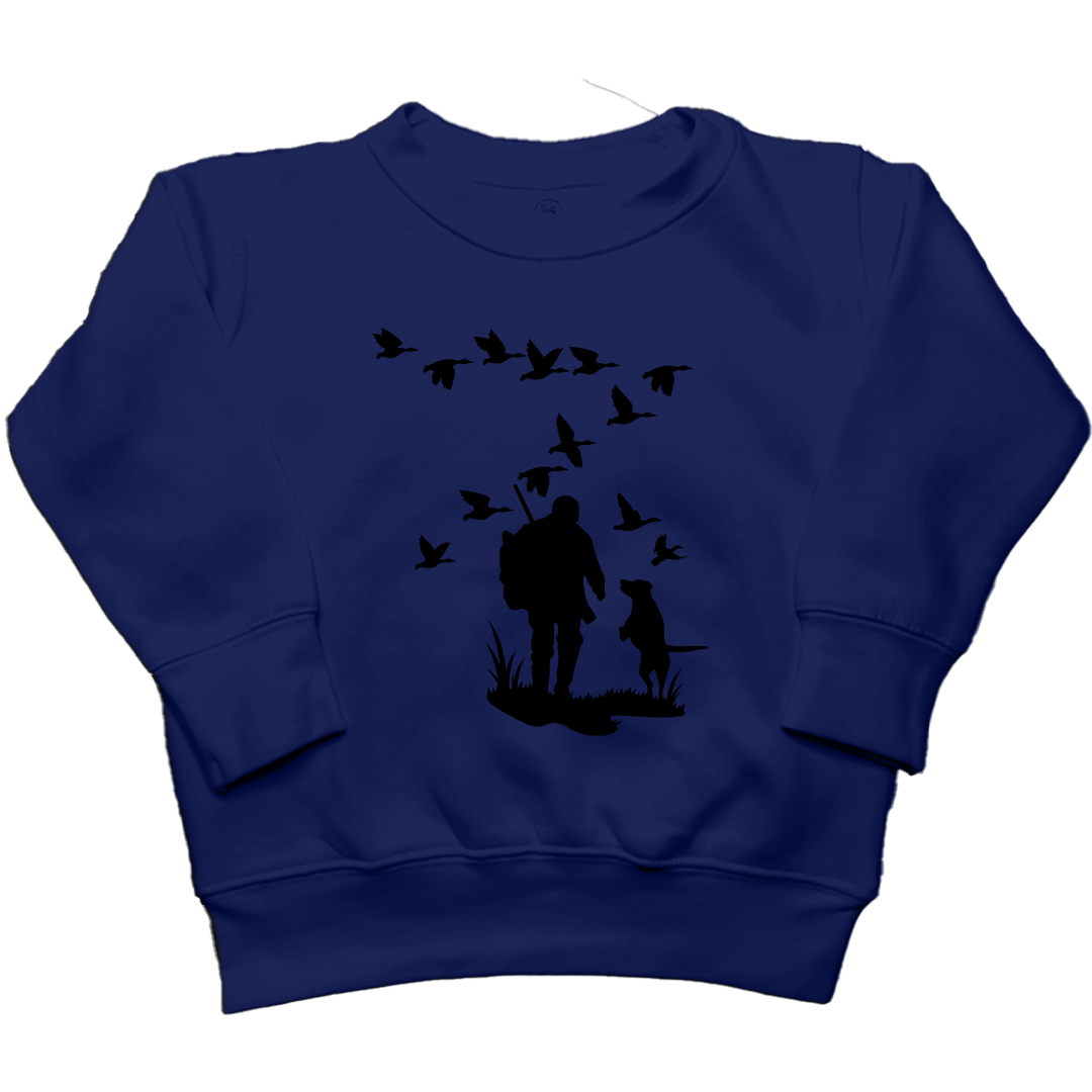 Waterfowl Magic Toddler Crew Neck Sweatshirt - Muddy Boots Clothing - Crew Neck Sweatshirt