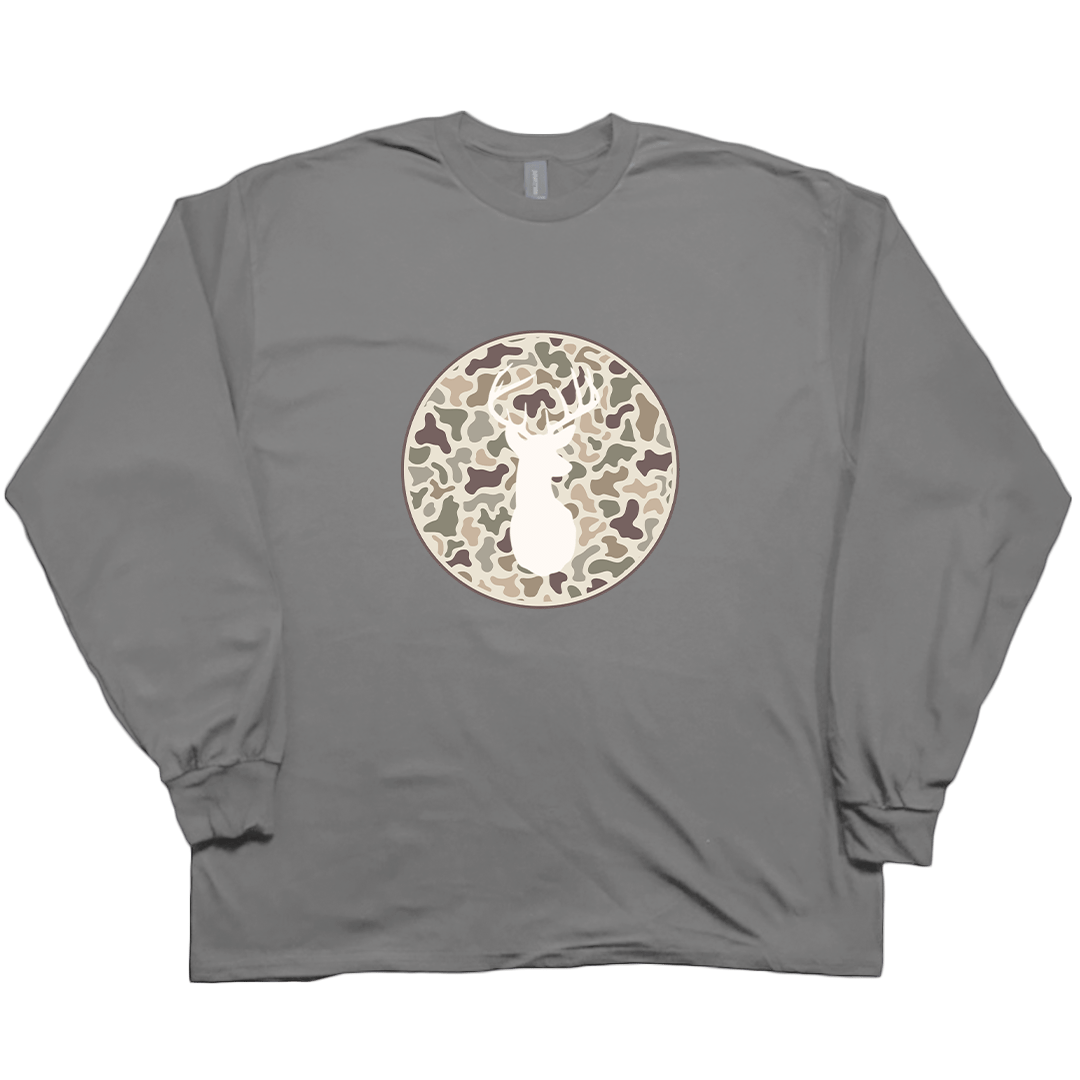 Whitetail Adult Long Sleeve Tee - Muddy Boots Clothing - Long Sleeve Tee