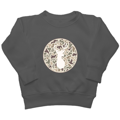 Whitetail Kids Crew Neck Sweatshirt - Muddy Boots Clothing - Crew Neck Sweatshirt