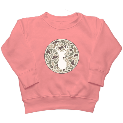 Whitetail Toddler Crew Neck Sweatshirt - Muddy Boots Clothing - Crew Neck Sweatshirt