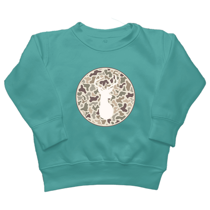Whitetail Toddler Crew Neck Sweatshirt - Muddy Boots Clothing - Crew Neck Sweatshirt