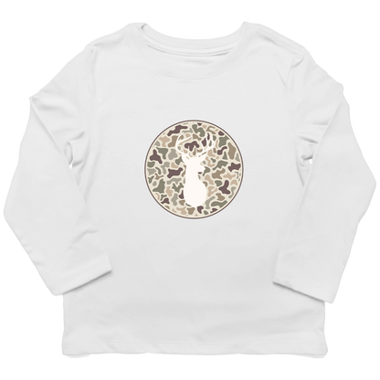 Whitetail Toddler Long Sleeve Tee - Muddy Boots Clothing - Long Sleeve Tee